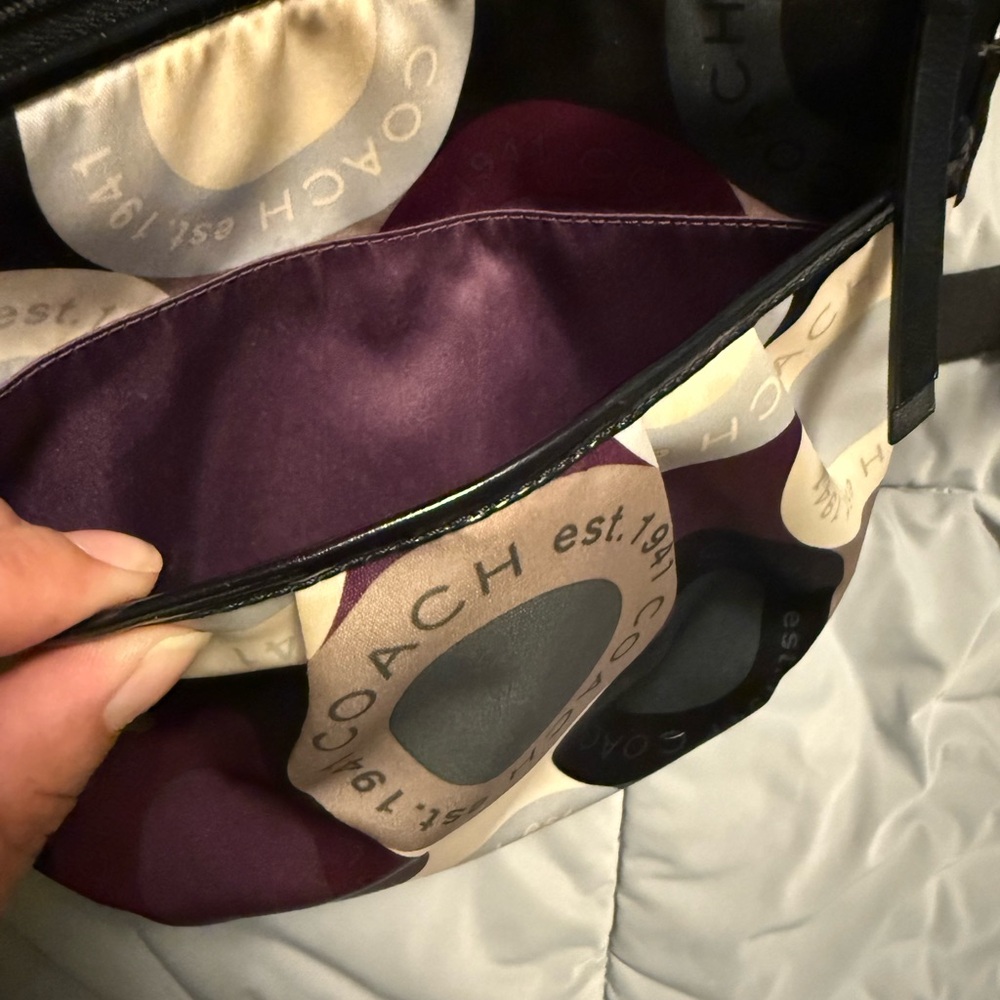 Coach Purple and Black Shoulder Bag